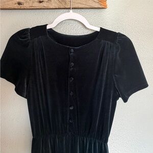 Zara velvet jumpsuit, duck blue, girls size 13-14